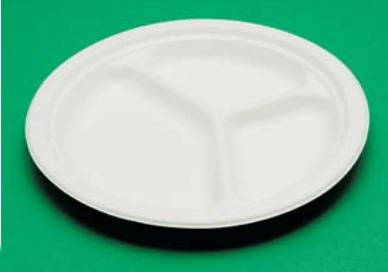 Triple compartment dinner plate Ø 26 cm. Code: P007 