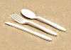 Disposable biodegradable and compostable cutlery in Mater-bi
